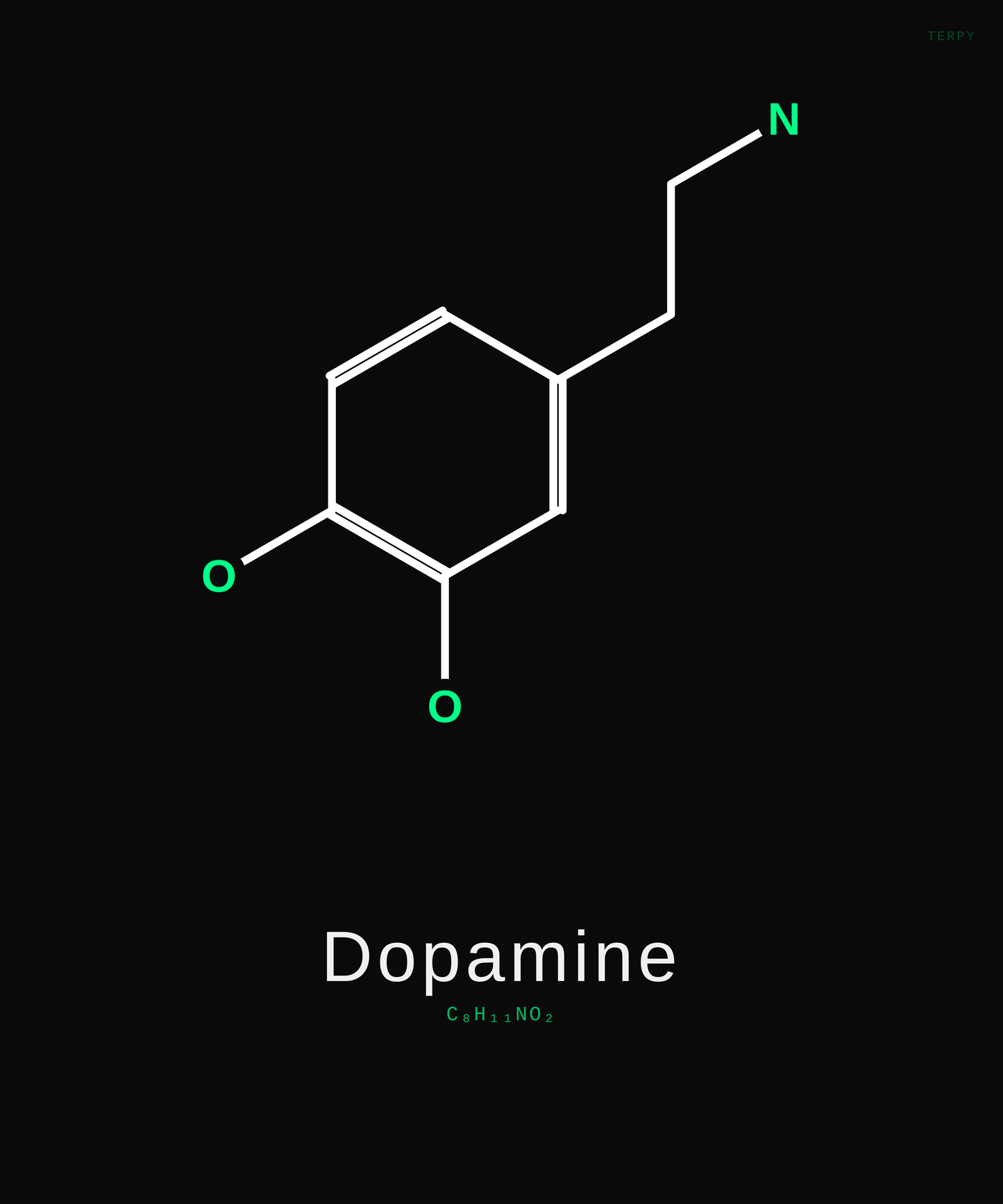 Dopamine Molecule Tee