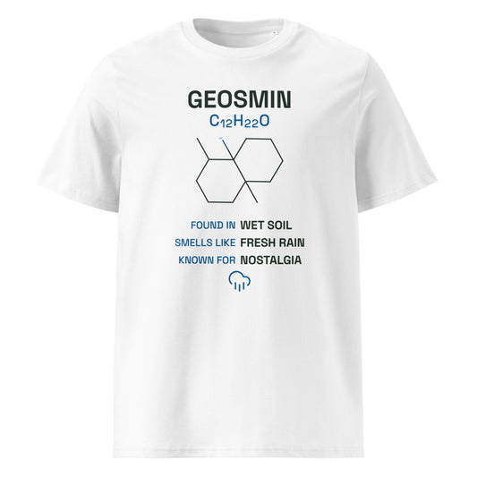 Geosmin Tee — Petrichor — White