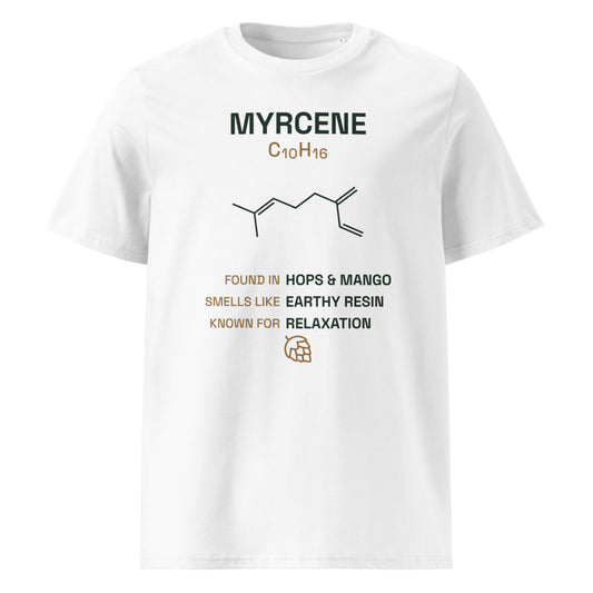 Myrcene Tee — Wild Hops — White